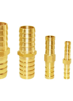 JoyTube Brass Hose Barb Fitting Metals Splicer Mender, 1/4 inch Barb Hose Union Fuel Gas Water Air (Pack of 12)