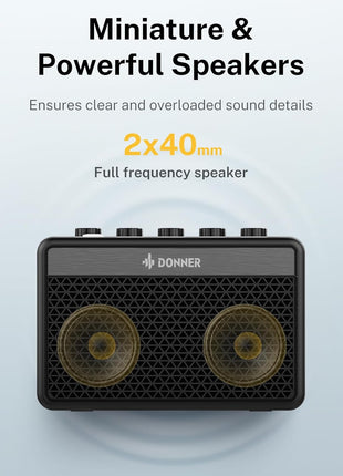 Donner Mini Guitar Amp Small Electric Amplifier 5W Portable, Practice Guitar Combo Amp DA-10