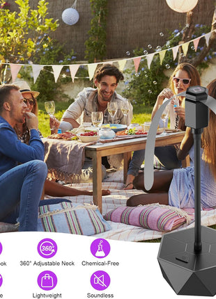 Fly Fans for Tables, Fly Repellent Fan Outdoor Indoor Keep Flies Away, Fly Repellent Fans for Tables with Holographic Blades for Picnic, Party, Restaurant, Kitchen, and BBQ, 4 Pack Black