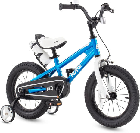 RoyalBaby Freestyle Kids Bike 12 14 16 Inch with Training Wheels, 18 Inch with Kickstand, Bicycle for Ages 3-10 Years Boys Girls