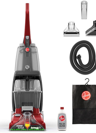 Hoover PowerScrub Deluxe Carpet Cleaner Machine for Carpet and Upholstery, Deep Cleaning Carpet Shampooer Machine with Multi Purpose Tools, Pair Carpet Cleaner Solution
