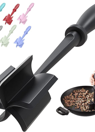 PGYARD Meat Chopper Hamburger Grinder, Kitchen Smasher for Ground Beef | Heat Resistant, 5 Nylon Blade, Burger Grinder Potato Mix Tool, Meat & Poultry Tenderizers, Dishwasher Safe, Black
