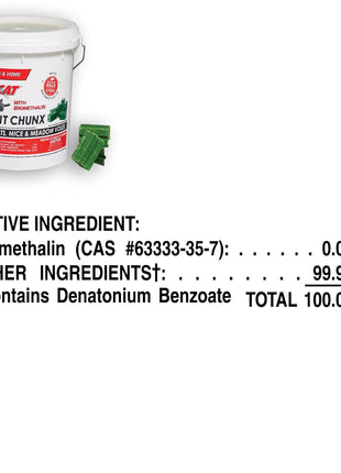 Tomcat with Bromethalin Bait Chunx Pail, Rat and Mice Control for Agricultural Use and Professional Applicators, 4.25 lbs.
