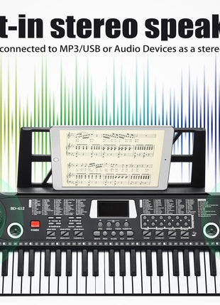 61 Key Keyboard Piano, Portable Electronic Keyboard Piano for Beginners