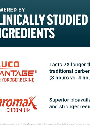 Force Factor Ultra Berberine Enhanced Absorption | with Ceylon Cinnamon, Dihydroberberine & Chromium, 5X Better Absorption, Lasts 2X Longer, 60 Vegetable Capsules