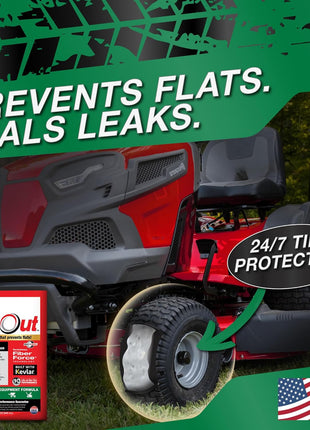 FlatOut Off-Road Tire Sealant, Outdoor Power Equipment Formula, Prevents Flat Tires, Fix a Flat Tire, Seals Leaks, Contains Kevlar, 32 Ounce Bag, 1-Pack