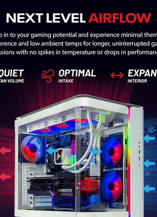 Skytech King 95 Gaming PC Desktop, Intel i7 14700F 2.1 GHz (5.3GHz Turbo), NVIDIA RTX 5070 12GB, 1TB Gen4 NVMe SSD, 32GB DDR5 RAM 5600 RGB, 850W Gold ATX 3 PSU, 360mm ARGB AIO, Wi-Fi, Win 11