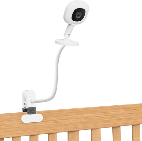Baby Monitor Mount for Nanit Pro Smart Baby Monitor & Flex Stand, Also for Cameras with 1/4 Screw Stand, Flexible Clip Clamp Mount Adjustable Monitors Holder Without Tools or Wall Damage