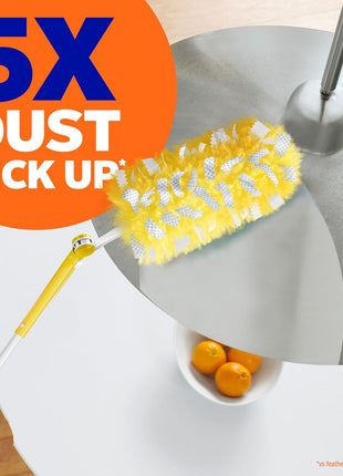Swiffer Duster Kit with 3 ft Extendable Handle | Includes 1 Duster Extendable Handle (3 ft). 3 Heavy Duty Duster Refills. For Ceiling Fans, Vents, and Hard to Reach Places