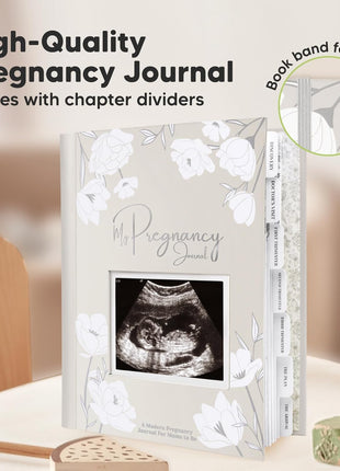 Pregnancy Journal, Pregnancy Announcements, 80 Pages Hard Cover Book (Clay) | Baby Books For Mom To Be Gift, Baby Memory Book Keepsake, Gender Reveal Gifts For New Moms, Shower & Registry