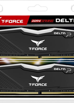 TEAMGROUP T-Force Delta RGB DDR4 16GB (2x8GB) 3600MHz (PC4-28800) CL18 Desktop Gaming Memory Module Ram TF3D416G3600HC18JDC01 - Black