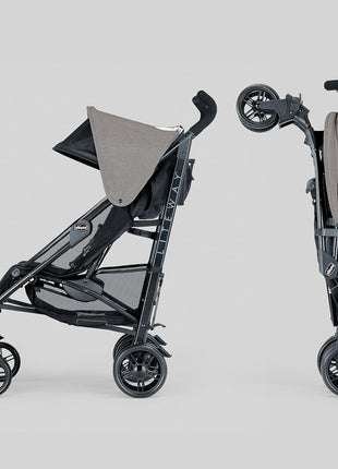 Chicco Liteway Stroller, Compact Fold Baby Stroller with Canopy, Lightweight Aluminum Frame Umbrella Stroller, for Use with Babies and Toddlers up to 40 lbs, Dune/Brown
