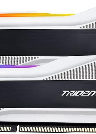 G.SKILL Trident Z5 RGB Series DDR5 RAM (Intel XMP 3.0 & AMD EXPO) 32GB (2x16GB) 6000MT/s CL36-36-36-96 1.35V Desktop Computer Memory U-DIMM - Metallic Silver (F5-6000J3636F16GX2-TZ5RS)