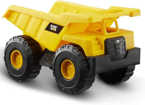CAT Construction Toys, Construction Fleet 10" Dump Truck Toy - Heavy‐Duty Plastic, Working Tilting Bed & Free‐Rolling Wheels, Indoor/Outdoor Sandbox Truck for Toddlers & Kids Ages 2-6