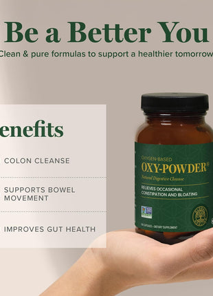 Global Healing Oxy Powder Colon Cleanse, Constipation Relief for Women & Men, Magnesium Oxide Colon Cleanser & Detox for Weight Loss, Gut Cleanse Detox for Women and Men