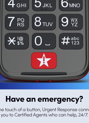 LIVELY Jitterbug Flip Cell Phone for Seniors, Flip2, Red | Simple Flip Phone for Seniors with No SIM Needed, Requires an Activated Phone Plan, Not Compatible with Other Carriers