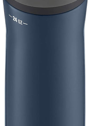 Contigo Cortland Chill 2.0 Blueberry Stainless Steel Water Bottle Vacuum-Insulated Spill-Proof Lid 24oz Ideal for Hot or Cold Drinks Interchangeable Lid Perfect for Kids & Adults