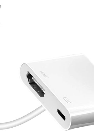 Apple MFi Certified Lightning to HDTV Digital AV Adapter 1080P HD Video Sync Screen Connector Cable with Charging Port Compatible with iPhone 14/13/12/11/ X/ 8/7/ iPad on HDTV/Projector/Monitor
