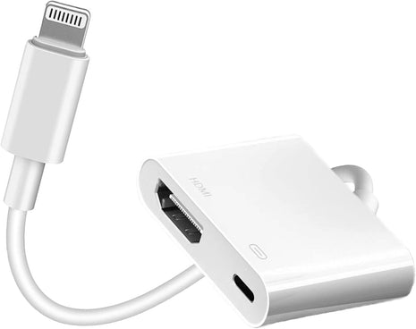 Apple MFi Certified Lightning to HDTV Digital AV Adapter 1080P HD Video Sync Screen Connector Cable with Charging Port Compatible with iPhone 14/13/12/11/ X/ 8/7/ iPad on HDTV/Projector/Monitor