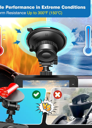 Double-Sided Adhesive Pads for Dash Cam Mount – 4-Pack 2.2" (56mm) Round High-Bond Heat-Resistant Mounting Tape for Windshield, Dashboard, GPS & Camera Holders – Includes Adhesion Promoter