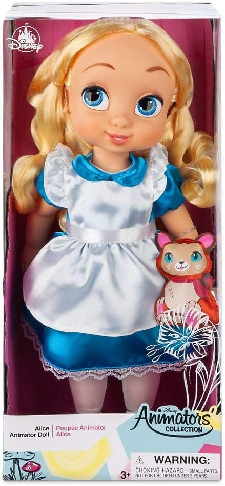 Disney Store Official Animators' Collection Alice Doll - Alice in Wonderland - Includes Soft Dinah Doll for Fans of Disney Princess Toys & Dolls - 16 Inches