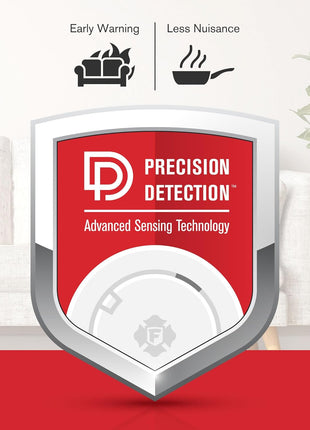 First Alert Smoke Alarm, Battery-Operated Detector with Test & Silence Button, SMI100, 1-Pack
