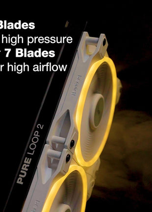 be quiet! Light Wings White 120mm PWM Triple Pack High Speed Premium ARGB Low Noise Cooling Fan | 4-Pin | BL101