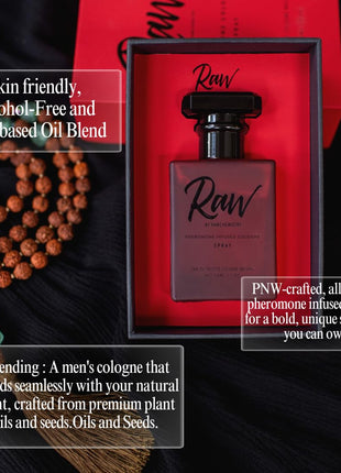 RawChemistry Raw Pheromone Infused Men's Cologne, 1 oz Spray – Long-Lasting