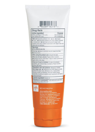 Medline Remedy Essentials Zinc Oxide Skin Protectant Paste (4 oz Tube), Unscented, Barrier, Incontinence Cream, Diaper Rash, Adults, Elderly, Hypoallergenic, Paraben Free