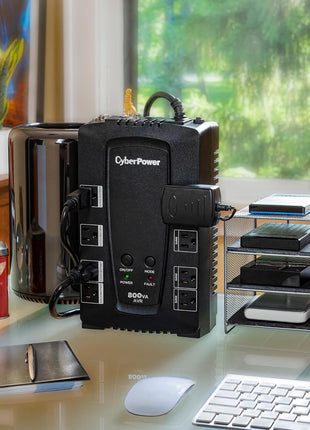CyberPower CP800AVR AVR UPS Battery Backup and Surge Protector, 800VA/450W, 8 Outlets, Compact, UL Certified