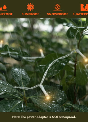 Twinkle Star 300 LED Window Curtain String Light Wedding Party Home Garden Bedroom Outdoor Indoor Wall Decorations, Warm White