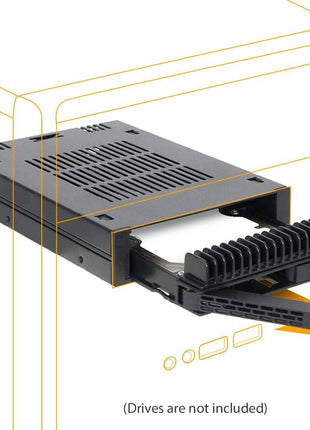 ICY DOCK 1 Bay 2.5 SAS/SATA HDD/SSD Tool-Less Enclosure for External 3.5" Bay | ExpressCage MB741SP-B