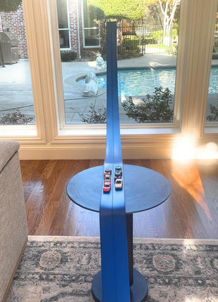 FlexTrack 5000 Flexible Race Car Track for Kids Toy with Suction Cups Compatible with Hot Wheels and Diecast 1/64th Cars and More 15 Feet Long Rolls Up Portable Racetrack (Racing Blue)