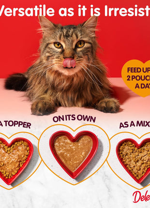 Delectables Lickable Treat Stew Wet Cat Treat Variety Pack, Food Topper, Hydrating, Grain-Free, No Fillers, No By-Products, No Added Preservatives, 1.4oz Pouch, 12ct