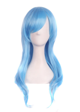MapofBeauty 28 Inch Long Curly Hair Costume Cosplay Wig, Pink | 70 cm Wig, Women, Side Bangs, Fashion