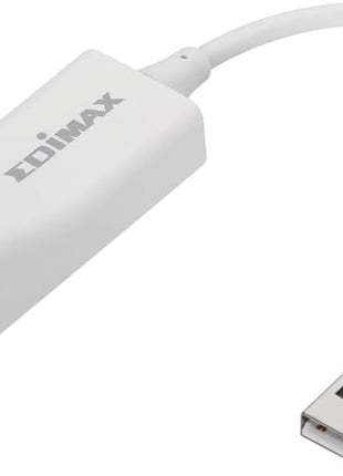 Edimax USB 2.0 Fast Ethernet LAN Adapter, USB to RJ45 100Mbps Network LAN Converter, Plug and Play, Windows, MacBook Pro/Air and More, EU-4208, White