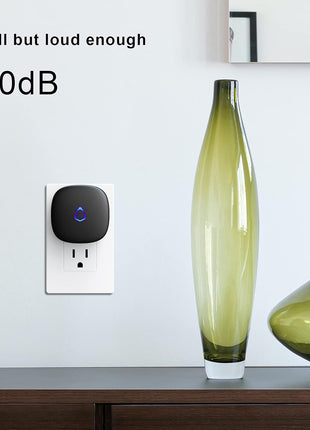 SECRUI Wireless Doorbell, Easy installation, Waterproof, Adjustable Volume, 58 Chimes, Colorful LED, 1000Ft Range, M520+F55, Black