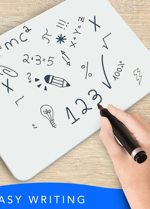 Small White Board 9X12, Small Dry Erase Board 2 Pack Whiteboard Dry Erase Double Sided with Lines Mini Whiteboard, Lapboard Ideal for Homeschool, Office, Classroom White Boards for Kids