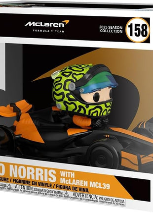 Funko Pop! Rides Super Deluxe: McLaren - Lando Norris with McLaren MCL39 | Collectable Vinyl Figure, Gift Idea, Official Merchandise, Toys for Kids & Adults, Sports Fans, Model Figure for Collectors
