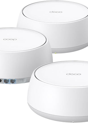 TP-Link Deco 7 BE25 Dual-Band BE5000 WiFi 7 Mesh Wi-Fi System | 4-Stream 5 Gbps, 240 Mhz | Covers up to 6,600 Sq.Ft | 2X 2.5G Ports Wired Backhaul | VPN,MLO, AI-Roaming, HomeShield, 3-Pack