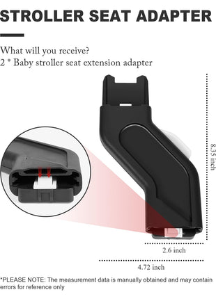 Upper Adapter Accessories Compatible with UPPAbaby Vista, Vista V2, Vista V3 Strollers/Bassinet, Toddler Sea, Infant Car Seats (Aria, Mesa V2, Mesa Max) — Not Compatible with Other Models