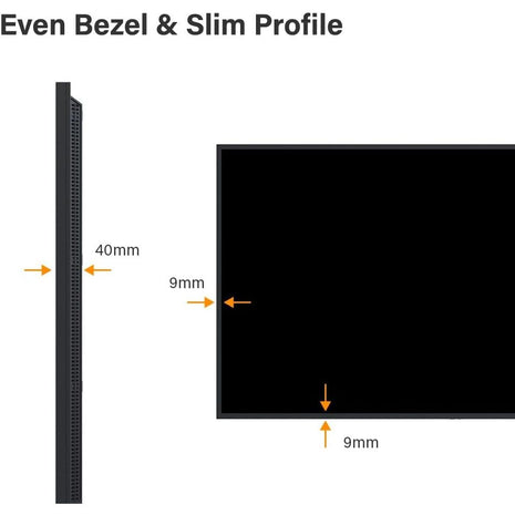 AG Neovo DS4351U 43'' Commercial Digital Signage Display for Business, All-in-one, 4K UHD, 500 nits, HDMI, USB, LAN, WiFi, 3-Year Waranty, 24/7 Operation, Portrait and Landscape