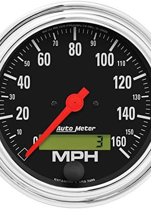 AUTO METER 2489 Traditional Chrome Electric Programmable Speedometer,3.375 in.