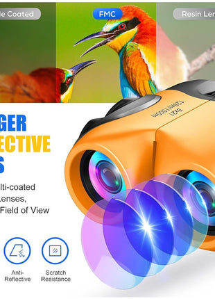 LET'S GO! Binocular for Kids, Compact High Resolution Shockproof Binoculars