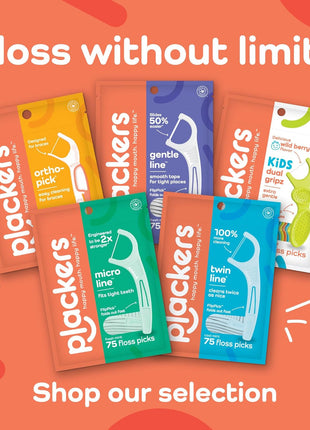 Plackers Micro Line Dental Floss Picks, Fold Out FlipPick, Tuffloss, Easy Storage with Sure Zip Seal, Fresh Mint Flavor, 300 Count