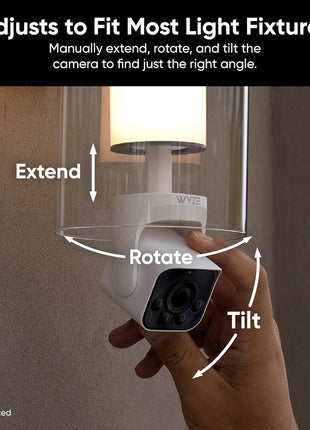 WYZE Bulb Cam - 2K HD Smart Light Bulb Security Camera with Color Night Vision, 800-Lumen Dimmable LED, 160° Wide View, Motion Detection & Siren, E26 Socket, Alexa/Google/IFTTT