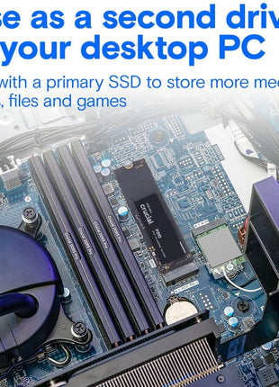 Crucial P310 1TB SSD, PCIe Gen4 NVMe M.2 2280, Up to 7,100MB/s, for Laptop, Desktop (PC), & Handheld Gaming Consoles, Includes Acronis Data Recovery Software, Solid State Drive - CT1000P310SSD801
