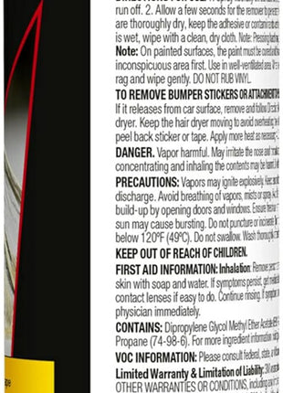 3M Adhesive Remover, 12 oz., Quickly Remove Adhesive, Attachment Tape, Tar, Wax & Adhesive Residue, Low VOC <20%, No Residue Left Behind, Easy-to-Use Formula, Also Works on Glass & Vinyl (03618VOC20)