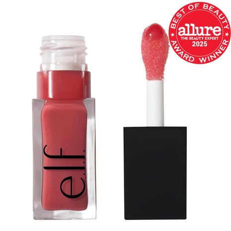 e.l.f. Glow Reviver Lip Oil, Tinted, Hydrating & Non-Sticky, Rose Envy