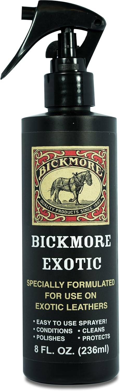 Bickmore Exotic 8oz - Specially Formulated Leather Spray Used to Clean Condition Polish and Protect Exotic Leathers & Reptile Skins